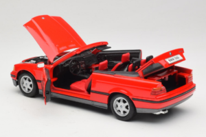 BMW 325i E36 Kabriolett Punane Maisto 1:18 50229 Metall - pilt 5/8
