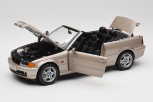 BMW 328i E46 Kabriolett Sand Beige Metallic Kyosho 1:18 80430009756 Metall - pilt 2/9