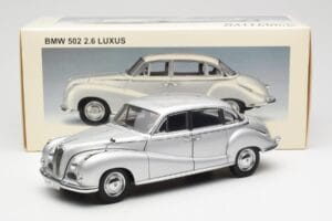 BMW 502 2.6 Luxus Super Hõbedane AUTOart 1:18 70593 Metall - pilt 8/8