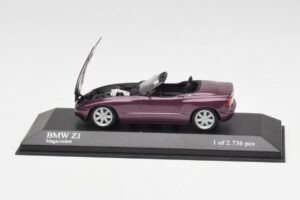 BMW Z1 E30 Lilla Metallik Minichamps 1:43 400020101 Metall - pilt 4/5