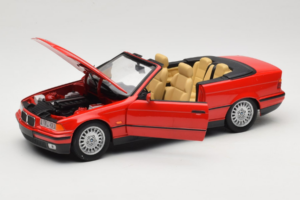 BMW 3 Series E36 Kabriolett Punane UT Models 1:18 BMW005 Metall - pilt 2/8