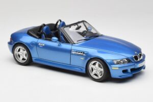BMW Z3 E36 M Roadster Estoril Blue Bburago 1:18 3349-M1 Metall - pilt 6/8