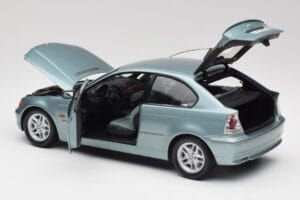 BMW 325Ti E46 Compact Helesinine Metallik Kyosho 1:18 80430024439 Metall - pilt 5/8