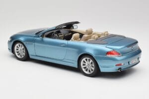 BMW 6 E64 Kabriolett Helesinine Kyosho 1:18 80430153440 Metall - pilt 7/8