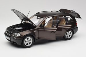 BMW X3 E83 3.0d Tumepruun Metallic Kyosho 1:18 80430300736 Metall - pilt 2/8