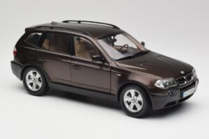 BMW X3 E83 3.0d Tumepruun Metallic Kyosho 1:18 80430300736 Metall - pilt 6/8