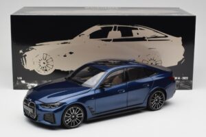 BMW i4 M50 G26 Portimao Blue Minichamps 1:18 110023012 Metall - pilt 8/8