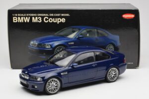 BMW M3 E46 Sinine Kyosho 1:18 08503BL Metall - pilt 8/8