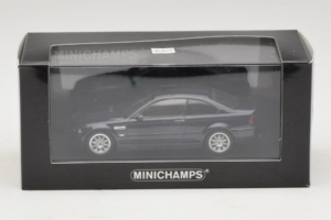 BMW M3 E46 Tumesinine Minichamps 1:43 80420009763-R1 Metall - pilt 4/4