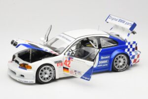 BMW M3 E46 GTR #42 J. Lehto / P. Ekblom ALMS 2001 Minichamps 1:18 100012142 Metall - pilt 2/8