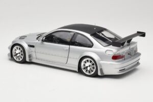 BMW M3 E46 GTR Street Hõbedane With Carbon Roof Minichamps 1:18 100012102 Metall - pilt 7/8
