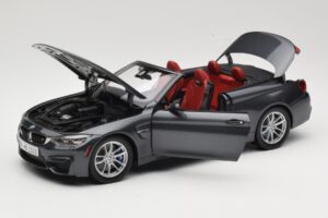 BMW M4 F83 Kabriolett Mineral Grey Paragon 1:18 80432339610 Metall - pilt 2/8