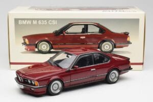 BMW M635 CSi E24 Karmin Punane AUTOart 1:18 70528 Metall - pilt 8/8