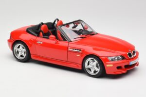 BMW Z3 E36/7 Roadster Punane Bburago 1:18 3349 Metall - pilt 6/8