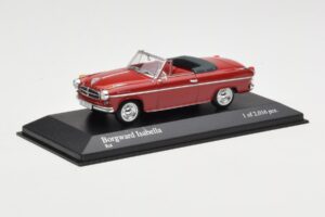 Borgward Isabella Kabriolett Punane Minichamps 1:43 400096060 Metall - pilt 2/4