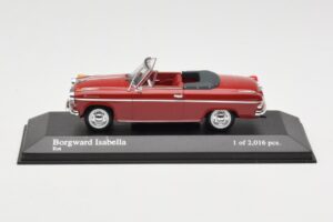 Borgward Isabella Kabriolett Punane Minichamps 1:43 400096060 Metall