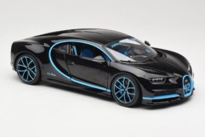 Bugatti Chiron Must & Sinine Bburago 1:18 18-11040BK Metall - pilt 6/8