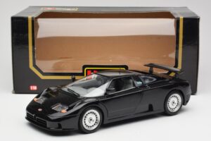Bugatti EB110 Must Bburago 1:18 3055 Metall - pilt 8/8