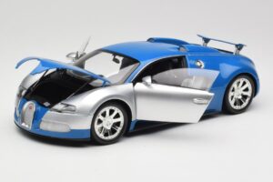 Bugatti Veyron Edition Centenaire Chrome Blue Minichamps 1:18 100110850 Metall - pilt 2/8