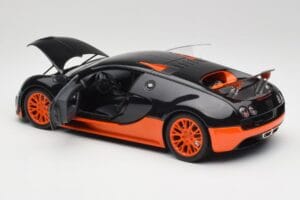 Bugatti Veyron Super Sport World Record Edition Carbon & Orange Minichamps 1:18 100110840 Metall - pilt 5/8