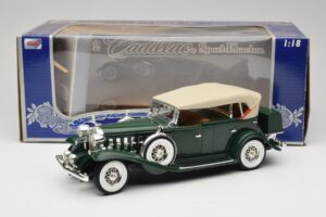 Cadillac Sport Phaeton Roheline Anson 1:18 30383 Metall - pilt 9/9