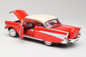 Chevrolet Bel Air Matador Punane & India Elevandiluuvärv Road Legends 1:18 92109 Metall - pilt 5/8