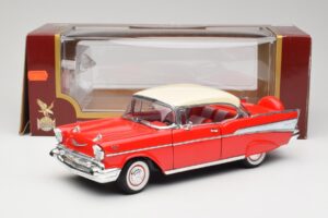 Chevrolet Bel Air Matador Punane & India Elevandiluuvärv Road Legends 1:18 92109 Metall - pilt 8/8