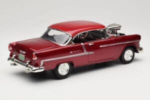 Chevrolet Bel Air Punane Motormax 1:18 73100TC-M1 Metall - pilt 3/8
