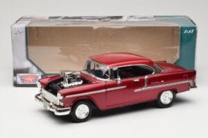 Chevrolet Bel Air Punane Motormax 1:18 73100TC-M1 Metall - pilt 8/8