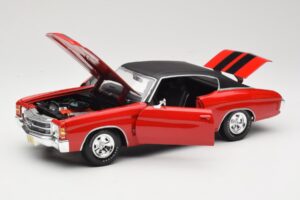 Chevrolet Chevelle SS 454 Punane Maisto 1:18 531892 Metall - pilt 2/8