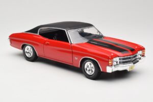 Chevrolet Chevelle SS 454 Punane Maisto 1:18 531892 Metall - pilt 6/8