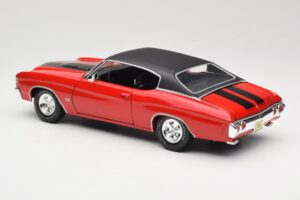 Chevrolet Chevelle SS 454 Punane Maisto 1:18 531892 Metall - pilt 7/8
