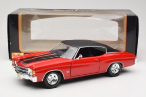 Chevrolet Chevelle SS 454 Punane Maisto 1:18 531892 Metall - pilt 8/8