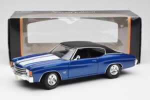 Chevrolet Chevelle SS 454 Sinine Maisto 1:18 531886 Metall - pilt 8/8