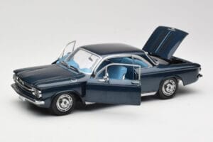 Chevrolet Corvair Tumesinine Sun Star 1:18 1482 Metall - pilt 2/8