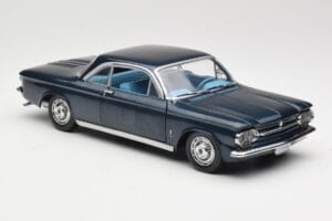 Chevrolet Corvair Tumesinine Sun Star 1:18 1482 Metall - pilt 6/8