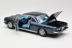 Chevrolet Corvair Tumesinine Sun Star 1:18 1482 Metall - pilt 7/8