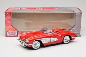 Chevrolet Corvette C1 Punane Motormax 1:18 73100TC Metall - pilt 8/8
