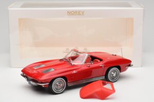 Chevrolet Corvette C2 Sting Ray Kabriolett Riverside Red Norev 1:18 189056 Metall - pilt 6/6