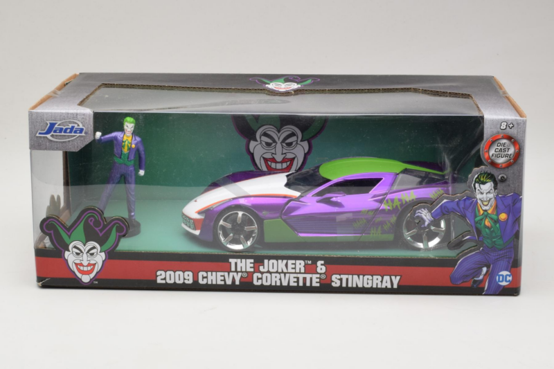 Chevrolet Corvette C6 Stingray The Joker With Figure Jada 1:24 Chevrolet Corvette C6 Stingray The Joker With Figure Jada 1:24 253255020 Metall