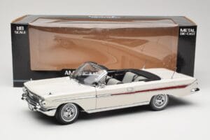 Chevrolet Impala Kabriolett Valge Sun Star 1:18 3405 Metall - pilt 8/8