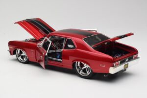 Chevrolet Nova SS Coupe Punane Maisto 1:18 31083-M1 Metall - pilt 5/8
