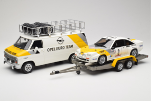 Opel Manta 400 Group B Rally Tour de Corse 1984 Chevrolet G30 Hooldusbussiga Otto 1:18 OT491 Vaik