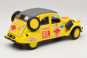 Citroen 2CV Rally Kollane Maisto 1:18 56032 Metall - pilt 2/6