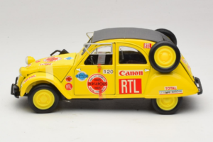 Citroen 2CV Rally Kollane Maisto 1:18 56032 Metall - pilt 3/6