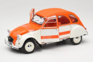 Citroen 2CV Spot Oranž & Valge Solido 1:18 421183600 Metall - pilt 2/8