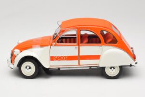 Citroen 2CV Spot Oranž & Valge Solido 1:18 421183600 Metall - pilt 4/8