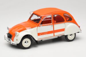 Citroen 2CV Spot Oranž & Valge Solido 1:18 421183600 Metall