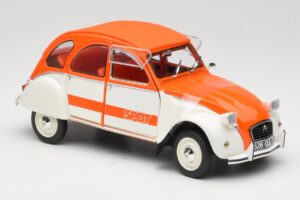 Citroen 2CV Spot Oranž & Valge Solido 1:18 421183600 Metall - pilt 6/8