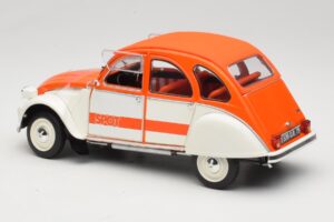 Citroen 2CV Spot Oranž & Valge Solido 1:18 421183600 Metall - pilt 7/8